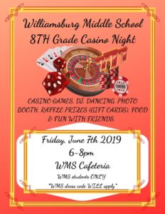 8th grade Casino Night, 2019