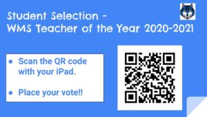 2020 Teacher of the Year -- student QR code