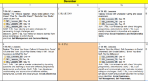 SEL lessons for Dec 2025