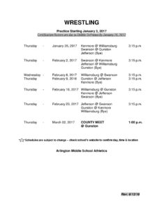 WRESTLING 2016-2017
