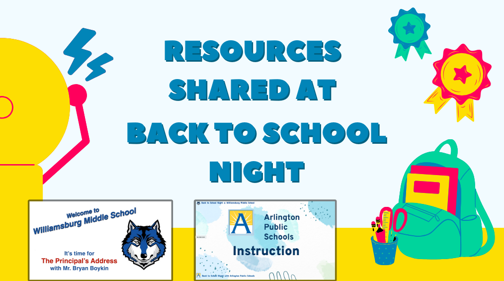 Resources shared at back to school night