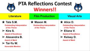 PTA Reflections Contest Winners, 2024
