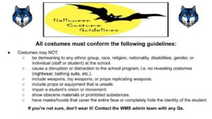 Halloween Costume Guidelines, 2024