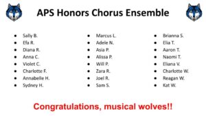 APS Honors Chorus, 2025