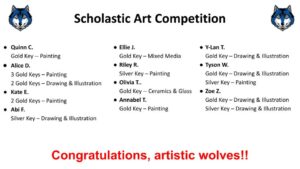 2025 Scholastic Art Competition Winners