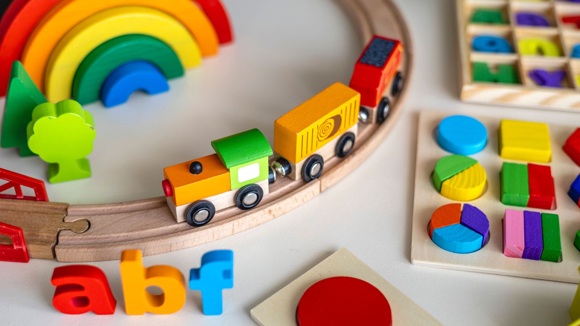photo of wooden toys and blocks