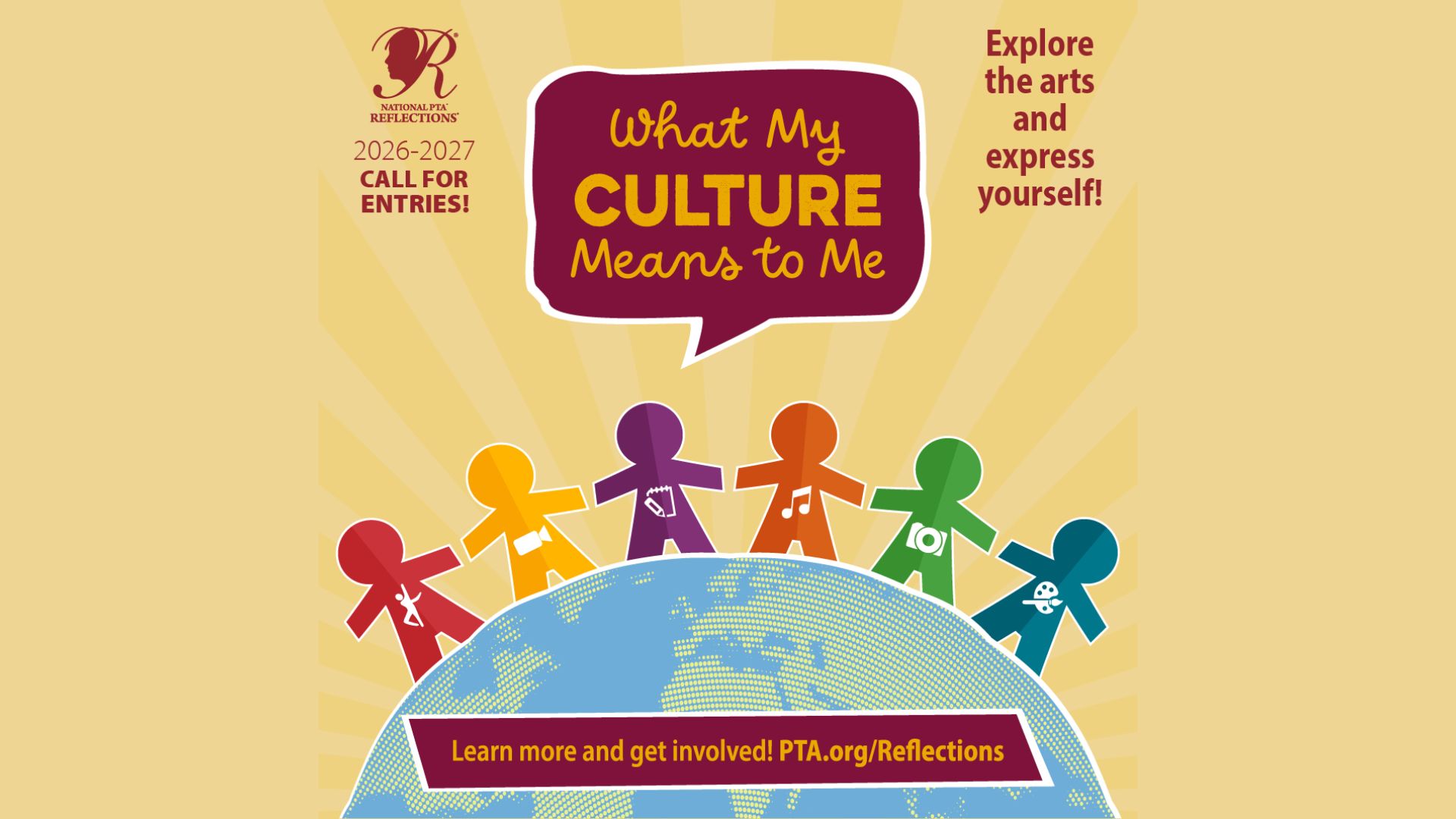 graphic for Reflections program with the words what my culture means to me